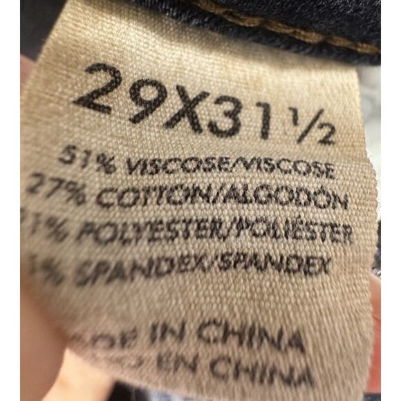 BKE Payton Ankle Skinny Jeans Women Size 29R Blue Dark Wash Denim - Picture 4 of 9